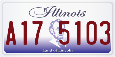 IL license plate A175103