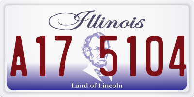 IL license plate A175104