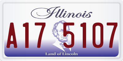 IL license plate A175107