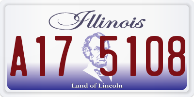 IL license plate A175108
