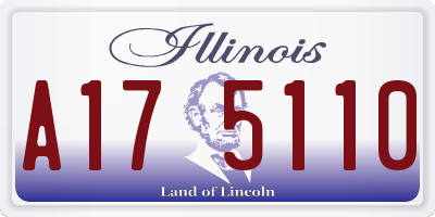 IL license plate A175110