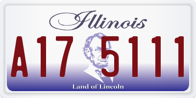 IL license plate A175111