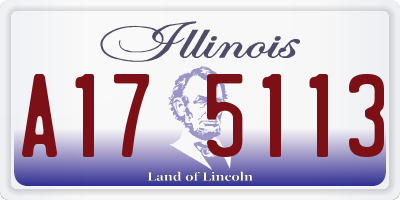 IL license plate A175113