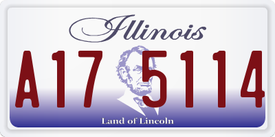 IL license plate A175114