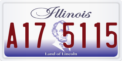 IL license plate A175115