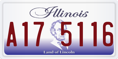 IL license plate A175116