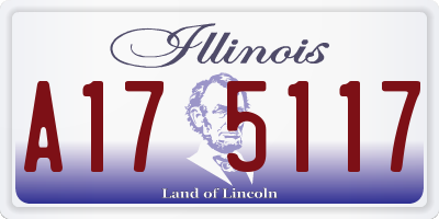 IL license plate A175117