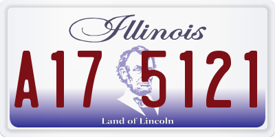 IL license plate A175121