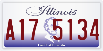 IL license plate A175134
