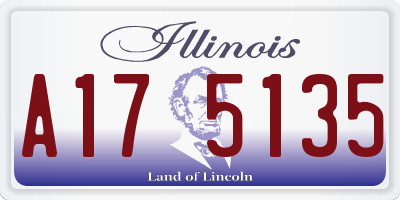 IL license plate A175135