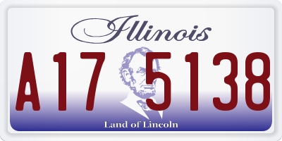 IL license plate A175138