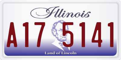 IL license plate A175141