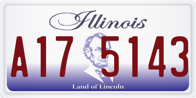 IL license plate A175143