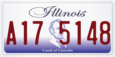 IL license plate A175148