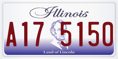 IL license plate A175150