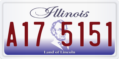 IL license plate A175151