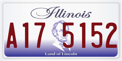 IL license plate A175152