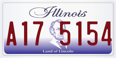 IL license plate A175154