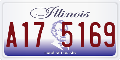IL license plate A175169