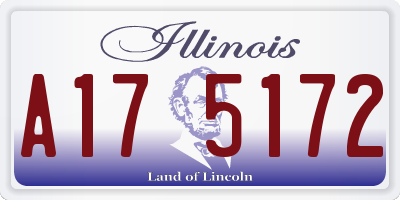 IL license plate A175172