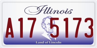 IL license plate A175173