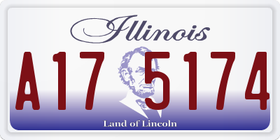 IL license plate A175174