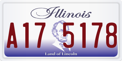 IL license plate A175178