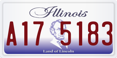 IL license plate A175183