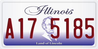 IL license plate A175185