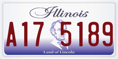 IL license plate A175189