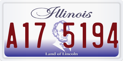 IL license plate A175194