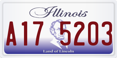 IL license plate A175203