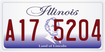 IL license plate A175204