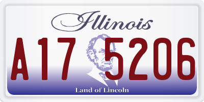 IL license plate A175206
