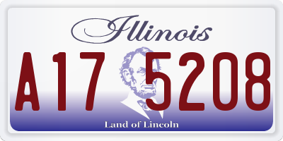 IL license plate A175208