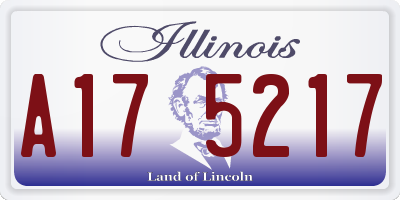 IL license plate A175217