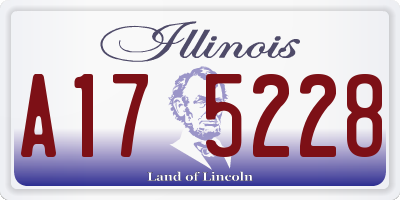 IL license plate A175228