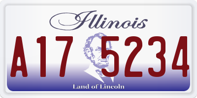 IL license plate A175234
