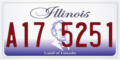 IL license plate A175251