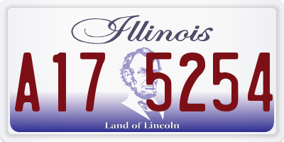 IL license plate A175254