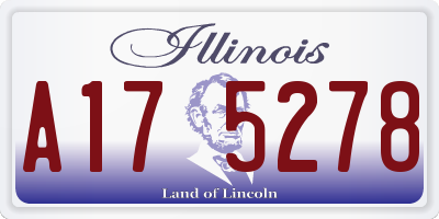 IL license plate A175278