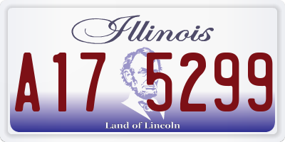 IL license plate A175299