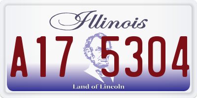 IL license plate A175304