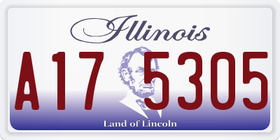 IL license plate A175305