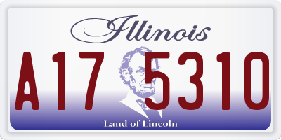 IL license plate A175310