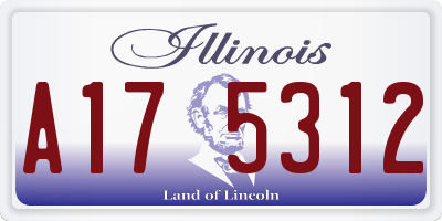IL license plate A175312