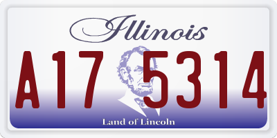 IL license plate A175314
