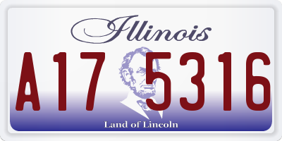 IL license plate A175316