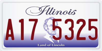 IL license plate A175325