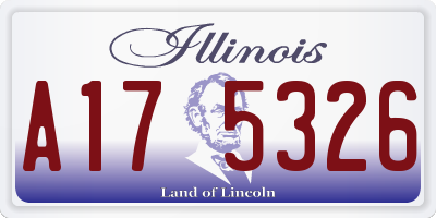 IL license plate A175326